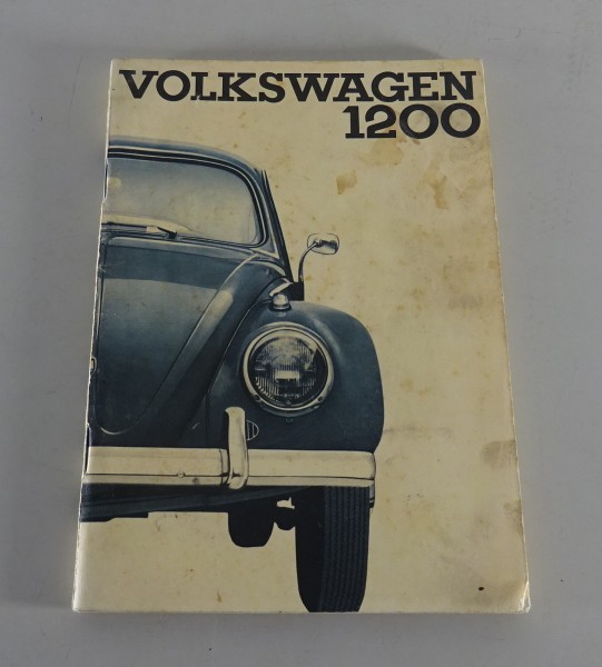 Betriebsanleitung / Handbuch VW Käfer 1200 Limousine + Cabriolet Stand 01/1963