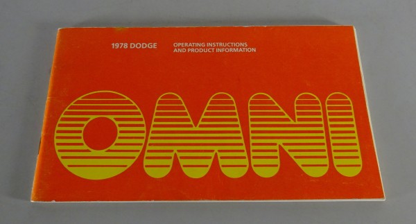 Owner´s Manual / Handbook Dodge Omni Stand 1978