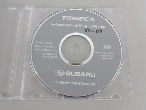 Werkstatthandbuch auf CD Subaru Tribeca Hybrid-Version Ausgabe 05/2008