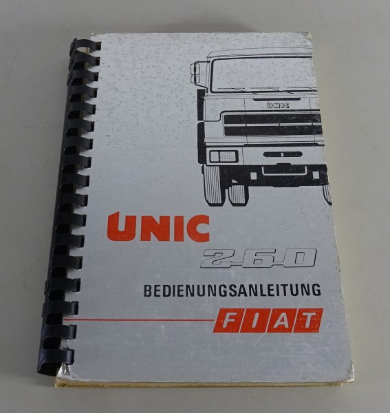 Betriebsanleitung / Handbuch Fiat Unic 260 Stand ca. 1975