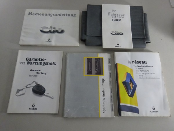 Bordmappe mit Betriebsanleitung Renault Clio von 09/1998