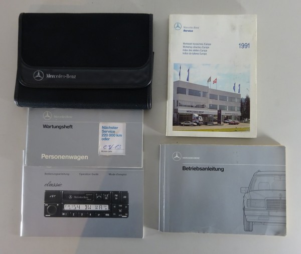 Bordmappe + Betriebsanleitung Mercedes W124 T-Modell (S124) Stand 07/1989