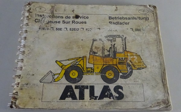Betriebsanleitung Atlas Radlader AR 42E/3 / 50E / 52E/2 / etc. Stand 11/1997