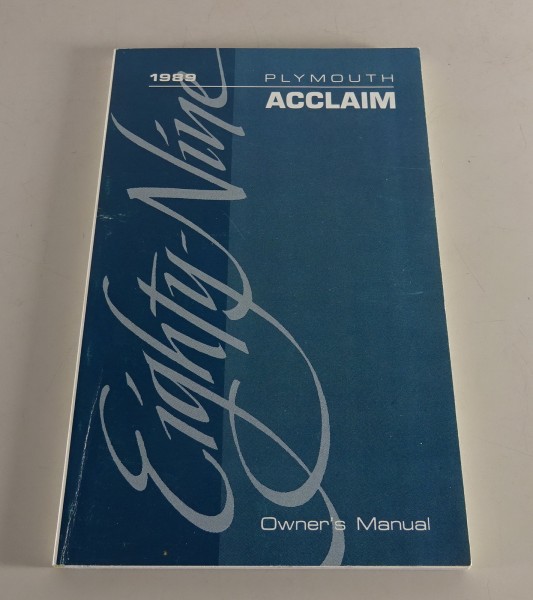 Owner´s Manual / Handbook Plymouth Acclaim Stand 1989
