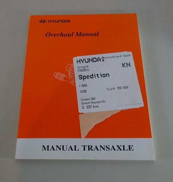 Workshop Manual Hyundai Atos Overhaul Manual Transmission M5BF1 M5AF3 M5EF1 M5GF1