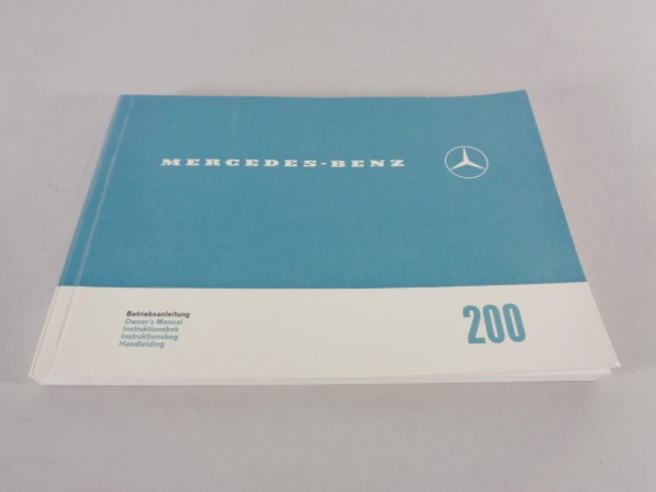 Betriebsanleitung / Owner's Manual Mercedes W110 200 Heckflosse Stand 01/1965