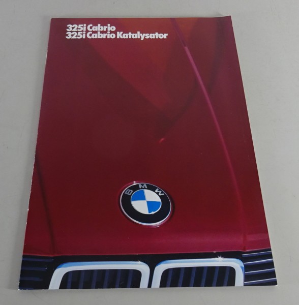 Prospekt / Broschüre BMW E30 3er 325i incl. Katalysator Stand 02/1986