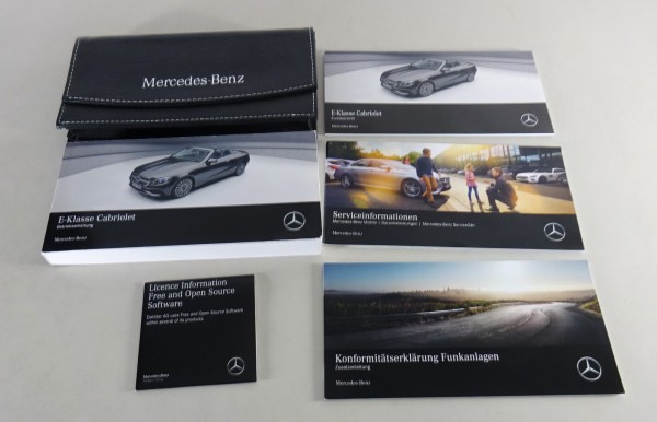 Bordmappe + Betriebsanleitung Mercedes Benz E-Klasse A238 Cabriolet Stand 2018