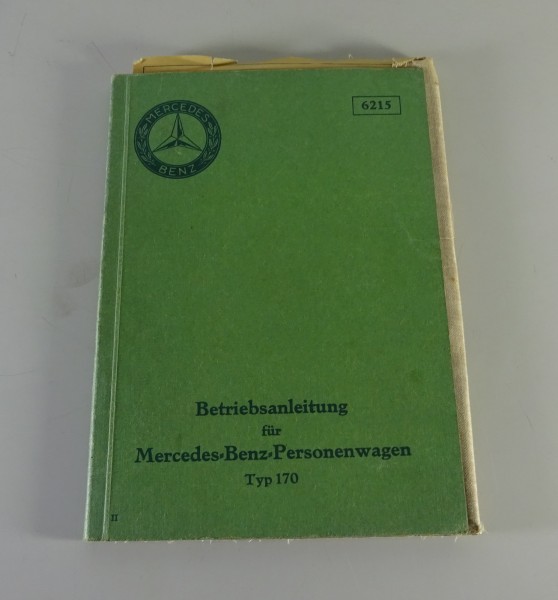 Betriebsanleitung / Handbuch Mercedes-Benz 170 W15 Limousine + Cabrio 12/1931