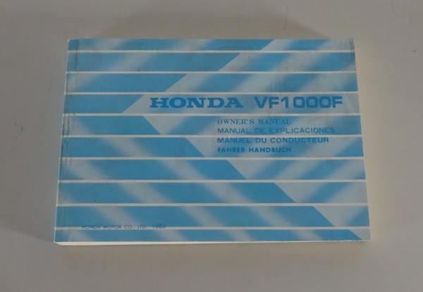 Betriebsanleitung / Owner´s Manual Honda VF 1000 F Interceptor Stand 1983