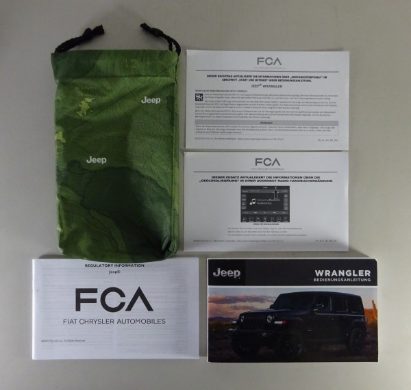 Bordmappe + Betriebsanleitung / Handbuch Jeep Wrangler JL Stand 2021