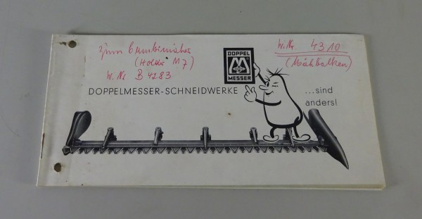 Prospekt / Broschüre Busatis Doppelmesser-Schneidwerke für Holder Stand 3/1972