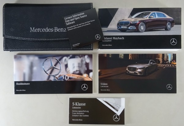 Pardal olev kaust kasutusjuhendiga Mercedes S-klassi W223 Maybach S 580, S 680