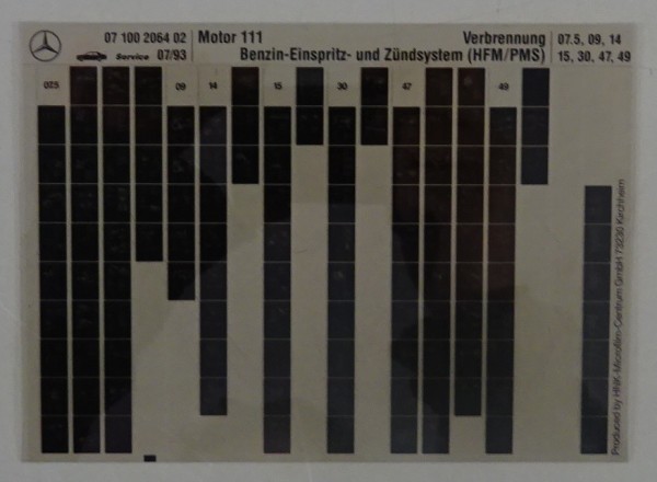 Microfich Teilekatalog Mercedes M 111 Benzin-Einspritz- und Zündsystem 07/1993