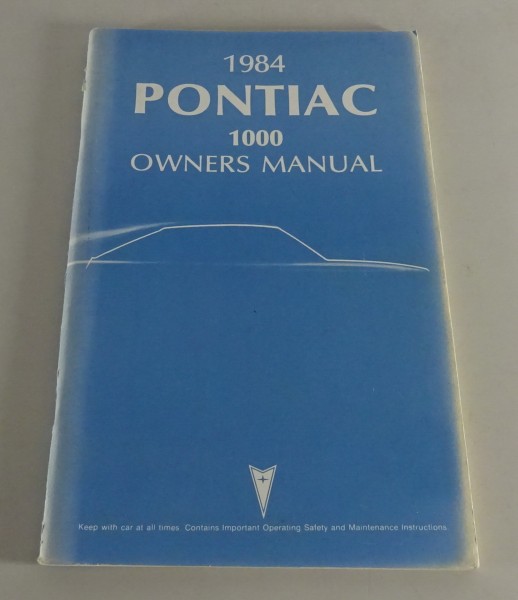 Owner´s Manual / Handbook Pontiac 1000 Stand 1984