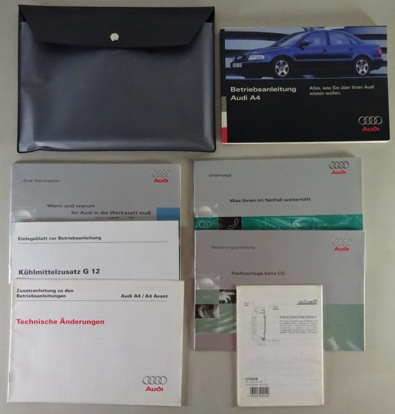 Bordmappe + Betriebsanleitung Audi A4 B5 Benziner und Diesel TDI Stand 07/1995