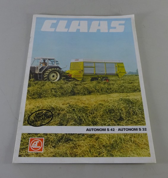 Prospekt / Broschüre Claas Ladewagen Autonom S 42 / S 32 Stand 09/1980