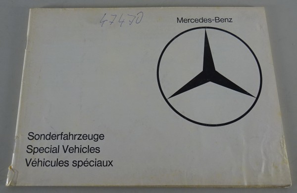 Ergänzung zur Betriebsanleitung Mercedes Benz W 123 Sonderfahrzeuge Stand 1977