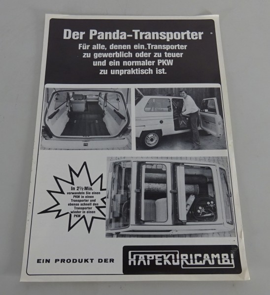 Prospektblatt Fiat Panda Transporter von Hapeku Ricambi