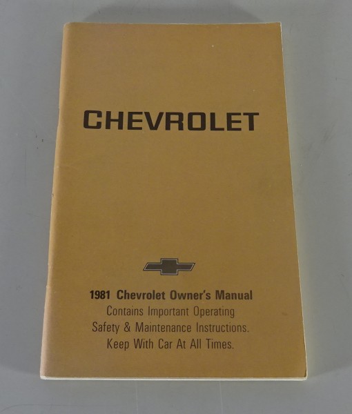 Betriebsanleitung / Owner´s Manual Chevrolet Corvette C3 / Camaro /Malibu...1981