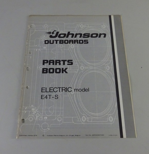 Teilekatalog OMC Johnson Outboards Electric Models 4 PS Stand 3/1975
