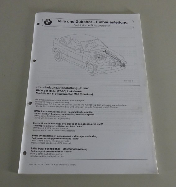 Einbauanleitung BMW Standheizung / Standlüftung für E36 Compact mit M52 '1999