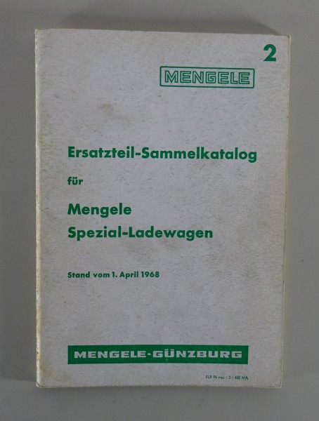 Teilekatalog Mengele Spezial-Ladewagen LW 16 - LW 31 S Stand 04/1968