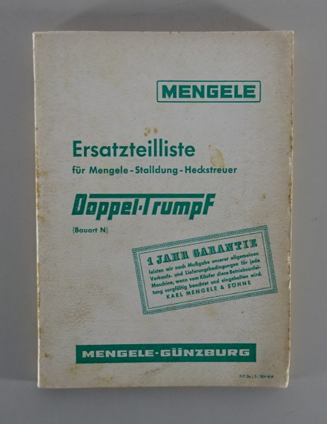 Teilekatalog Mengele Stalldung-Heckstreuer Doppel-Trumpf Bauart N