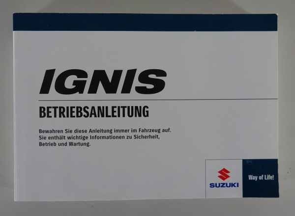 Betriebsanleitung / Handbuch Suzuki Ignis 3. Generation Stand 02/2021