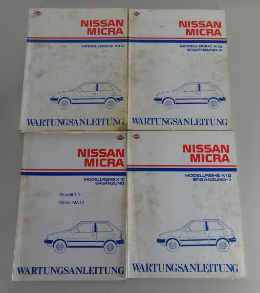 Werkstatthandbuch Nissan Micra Modellreihe K 10 - 4 Bände - 1983-1987