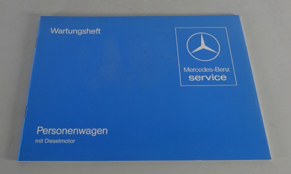 Scheckheft Mercedes Benz W123 Diesel blanko ohne Einträge von 08/1982