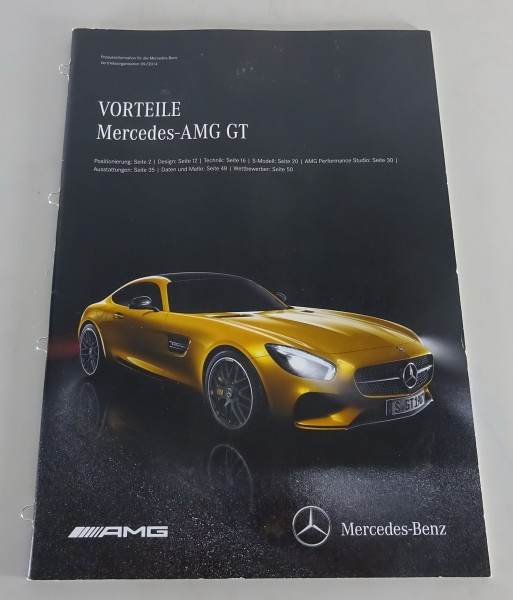 Produktinformationen / Vorteile Mercedes-Benz AMG GT Typ C190 Stand 09/2014
