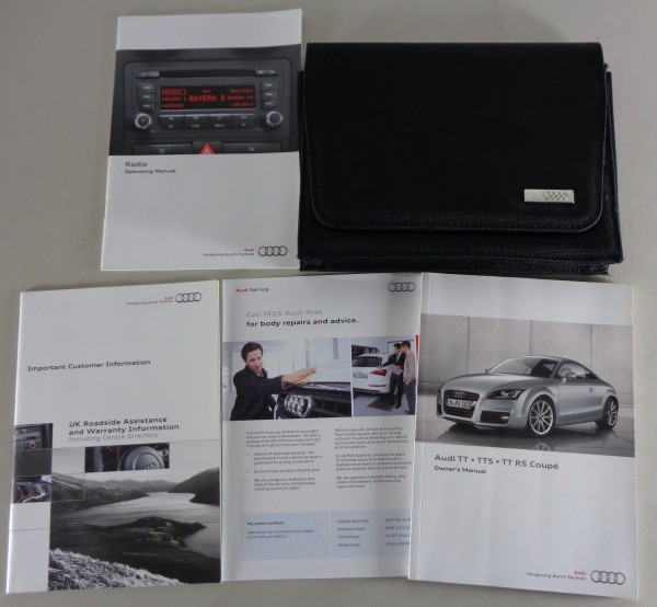 Owner's Manual + Wallet Audi TT / TTS / TT RS Coupe Type 8N printed 11/2011