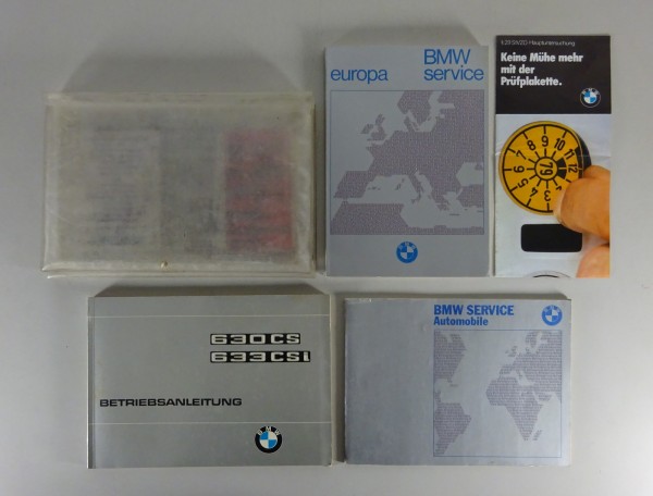 Bordmappe + Betriebsanleitung BMW 6er E24 630 CS / 633 CSi Stand 11/1976