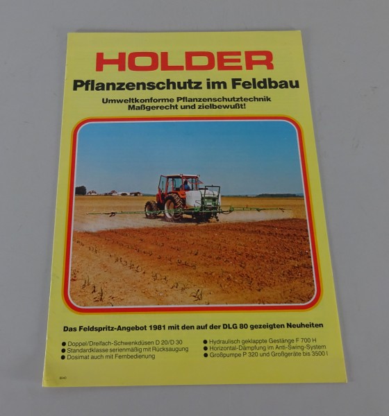 Prospekt / Broschüre Holder Feldspritzen Econom / Dosimat Stand 1981