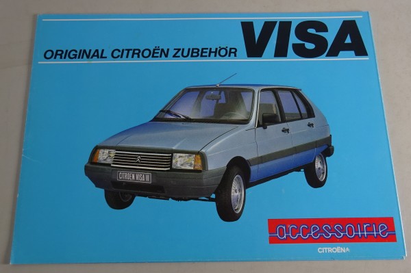 Prospekt / Broschüre Citroën Visa original Zubehör Stand 09/1983