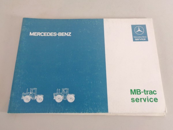 Scheckheft / Wartungsheft Blanko Mercedes Benz MB-trac 700 - 1600 turbo