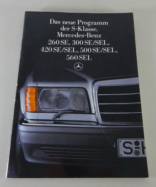 Prospekt / Broschüre Mercedes-Benz S-Klasse W126 260 SE - 560 SEL Stand 12/1985