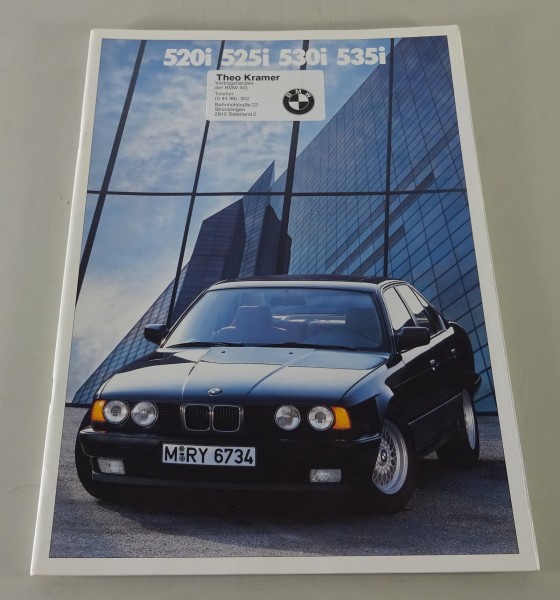 Prospekt / Brochure BMW 5er E34 520i 525i 530i 535i von 1988