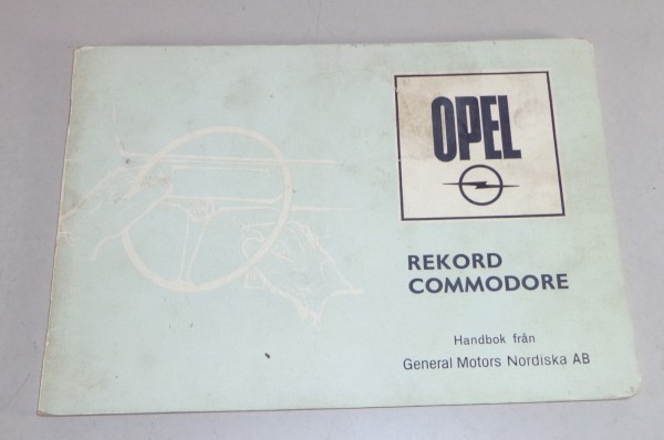 Handbok Opel Rekord C Commodore A 1968 schwedisch