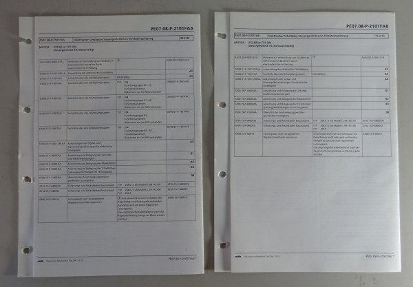 Schaltplan Mercedes-Benz W204 Benzin-Direkteinspritzung Motor 272 Stand 12/2010