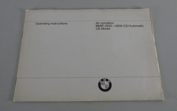 Additional operating instructions BMW Air condition E3/E9 2500/2800/CS '1970