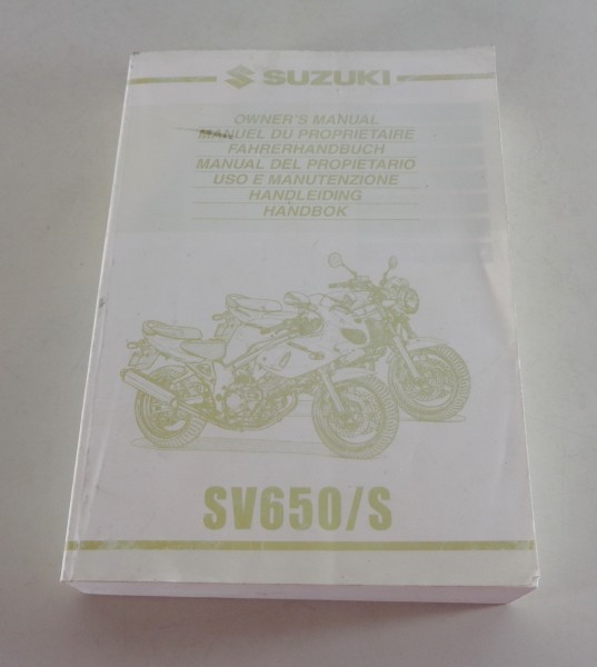 Betriebsanleitung / Handbook Suzuki SV 650 / S Stand 06/2000