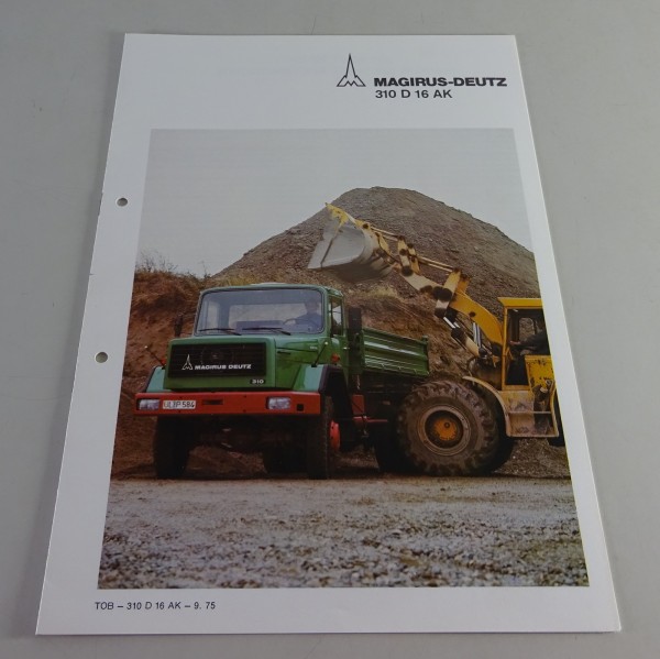 Prospekt / Broschüre Magirus-Deutz LKW 310 D 16 Allrad Kurzhauber Stand 09/1975