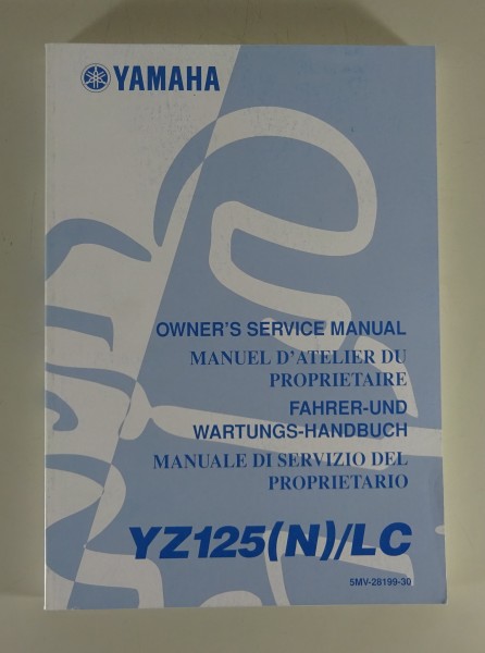 Betriebsanleitung und Wartungshandbuch Yamaha YZ125 (N) / LC Stand 06/2000