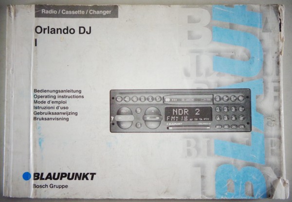 Betriebsanleitung / Handbuch Blaupunkt Autoradio Orlando DJ von 06/1996