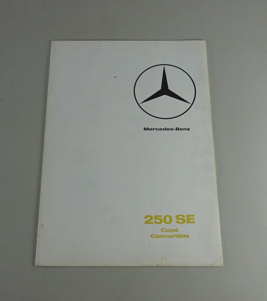 Prospektposter / Prospekt Mercedes-Benz 250 SE Cabriolet / Coupé Typ W111