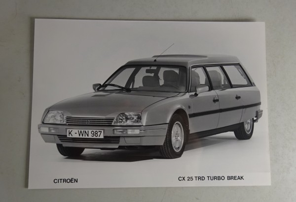 Pressefoto original Citroen CX25 TRD Turbo Break - seitliche Frontansicht