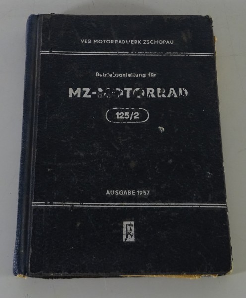 Betriebsanleitung / Handbuch Motorrad MZ RT 125/2 Ausgabe 1957