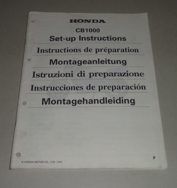 Montageanleitung / Set-up Instructions Honda CB 1000 Stand 1992